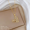Wholesale Titanium Steel Copper Microinlay Geometric Minimalist Necklace Unisex With Real Gold Electroplating And Diamond Design