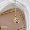 Wholesale Titanium Steel Copper Microinlay Geometric Minimalist Necklace Unisex With Real Gold Electroplating And Diamond Design