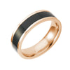 Wholesale Titanium Steel Couple Ring With Dripping Oil Design And Electroplating Treatment