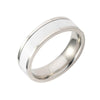 Wholesale Titanium Steel Couple Ring With Dripping Oil Design And Electroplating Treatment