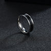 Wholesale Titanium Steel Couple Ring With Dripping Oil Design And Electroplating Treatment