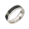 Wholesale Titanium Steel Couple Ring With Dripping Oil Design And Electroplating Treatment