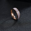Wholesale Titanium Steel Couple Ring With Dripping Oil Design And Electroplating Treatment