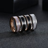 Wholesale Titanium Steel Couple Ring With Dripping Oil Design And Electroplating Treatment