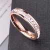Wholesale Titanium Steel Couple Ring With Geometric Design And Diamond Drill Unisex
