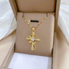 Wholesale Titanium Steel Cross Flower Necklace With Zirconium For Women Cartoon Style Geometric Pattern