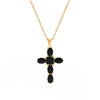 Wholesale Titanium Steel Cross Ochain Necklace For Women With Inlaid Zircon And Geometric Design