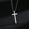 Wholesale Titanium Steel Cross Pendant Jewelry With Pearl Chain And Electroplating Treatment