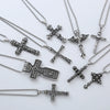 Wholesale Titanium Steel Cross Pendant Necklace Geometric Punk Hiphop Style With Polishing