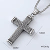 Wholesale Titanium Steel Cross Pendant Necklace Geometric Punk Hiphop Style With Polishing