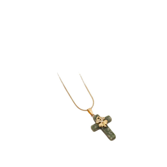 Wholesale Titanium Steel Cross Pendant Necklace Trendy Jewelry In Ins Style