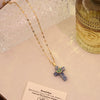 Wholesale Titanium Steel Cross Pendant Necklace Trendy Jewelry In Ins Style
