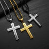 Wholesale Titanium Steel Cross Pendant Necklace With Geometric Pattern And Electroplating For Men Hiphop Style