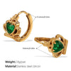 Wholesale 316L Stainless Steel Crown Love Earrings 18K Gold Plated Fashion Style