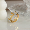 Wholesale Titanium Steel Crown Shaped Ring For Women With Electroplating Treatment