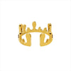 Wholesale Titanium Steel Crown Shaped Ring For Women With Electroplating Treatment