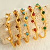Wholesale 316L Stainless Steel Cshaped Bracelet With French Retro Style And Electroplating Treatment