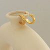 Wholesale 316L Stainless Steel Cshaped Earrings With 18K Gold Plated Retro And Elegant Personality Style