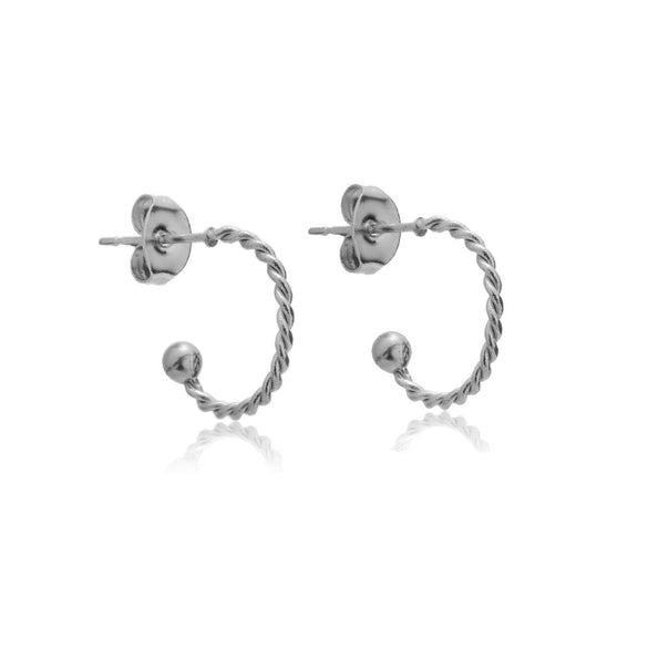 Wholesale Titanium Steel Cshaped Earrings With Styling Of Letters Numbers Text And Electroplating Design For Men