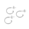 Wholesale Titanium Steel Cshaped Earrings With Styling Of Letters Numbers Text And Electroplating Design For Men
