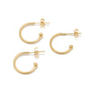 Wholesale Titanium Steel Cshaped Earrings With Styling Of Letters Numbers Text And Electroplating Design For Men