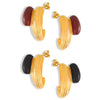 Wholesale Titanium Steel Cshaped Electroplated Geometric Personality Retro Style Earrings For Women