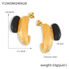 Wholesale Titanium Steel Cshaped Electroplated Geometric Personality Retro Style Earrings For Women
