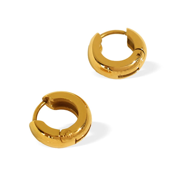 Wholesale 316L Stainless Steel Cshaped Geometric Earrings Gold Plated For Women Light Luxury Elegant Design