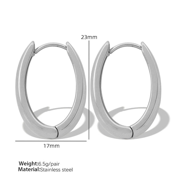 Wholesale 316L Stainless Steel Cshaped Geometric Earrings Gold Plated For Women Light Luxury Elegant Design