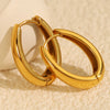 Wholesale 316L Stainless Steel Cshaped Geometric Earrings Gold Plated For Women Light Luxury Elegant Design