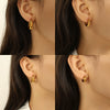 Wholesale 316L Stainless Steel Cshaped Geometric Earrings Gold Plated For Women Light Luxury Elegant Design