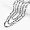 Wholesale Titanium Steel Cuban Chain Necklace For Men Geometric Drop Shape Polished Hiphop Street Style Accessories