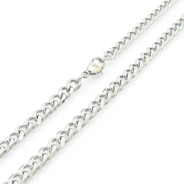 Wholesale Titanium Steel Cuban Chain Necklace Simple Geometric Handmade Unisex
