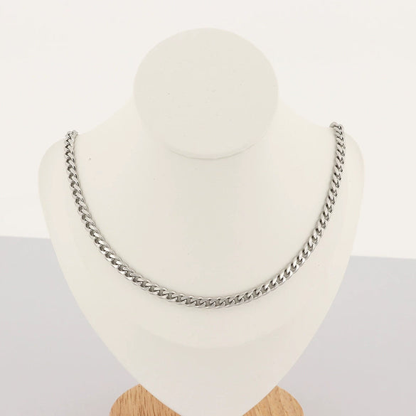 Wholesale Titanium Steel Cuban Chain Necklace Simple Geometric Handmade Unisex