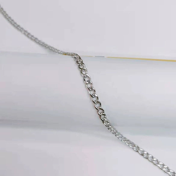 Wholesale Titanium Steel Cuban Hip Hop Geometric Punk Unisex Necklace With Electroplating And Snake Bone Chain