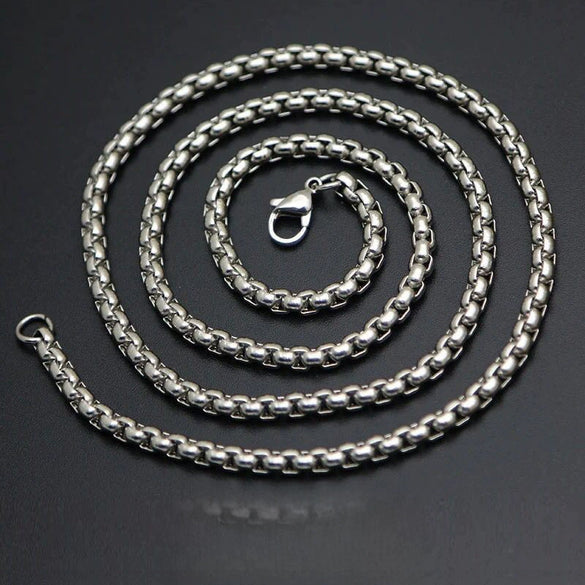 Wholesale Titanium Steel Cuban Hip Hop Geometric Punk Unisex Necklace With Electroplating And Snake Bone Chain