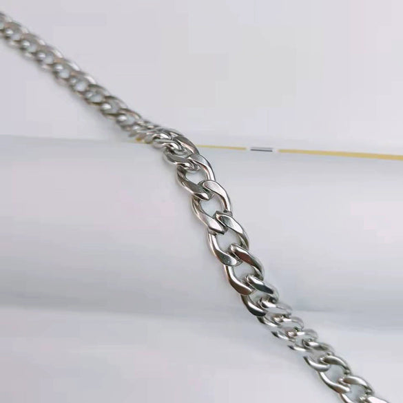 Wholesale Titanium Steel Cuban Hip Hop Geometric Punk Unisex Necklace With Electroplating And Snake Bone Chain