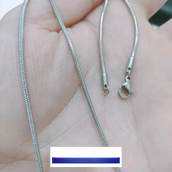 Wholesale Titanium Steel Cuban Hip Hop Geometric Punk Unisex Necklace With Electroplating And Snake Bone Chain