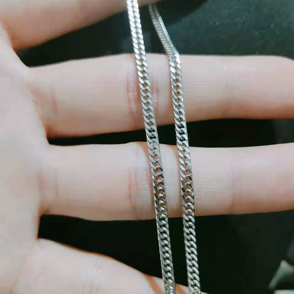 Wholesale Titanium Steel Cuban Hip Hop Geometric Punk Unisex Necklace With Electroplating And Snake Bone Chain