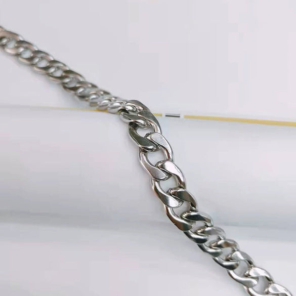 Wholesale Titanium Steel Cuban Hip Hop Geometric Punk Unisex Necklace With Electroplating And Snake Bone Chain