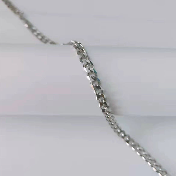 Wholesale Titanium Steel Cuban Hip Hop Geometric Punk Unisex Necklace With Electroplating And Snake Bone Chain