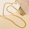 Wholesale 316L Stainless Steel Doublelayer Geometric Style Necklace For Women With Electroplating Treatment