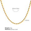 Wholesale 316L Stainless Steel Doublelayer Geometric Style Necklace For Women With Electroplating Treatment