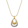 Wholesale Titanium Steel Doublelayer Water Drop Geometric Style Electroplated Unisex Necklace
