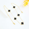 Wholesale Titanium Steel Doublesided Fourleaf Clover Necklace With Mori Elements And Vacuum Plating In Furnace For Women