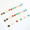 Wholesale Titanium Steel Doublesided Fourleaf Clover Necklace With Mori Elements And Vacuum Plating In Furnace For Women