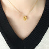 Wholesale 316L Stainless Steel Doublesided Hollowout Pendant Necklace With Geometric Letters Numbers And Text Patterns Electroplated Design For Women