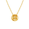 Wholesale 316L Stainless Steel Doublesided Hollowout Pendant Necklace With Geometric Letters Numbers And Text Patterns Electroplated Design For Women