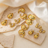 Wholesale Titanium Steel Drop Earrings Geometric Pattern Electroplated For Women Light Luxury Style