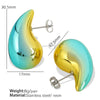 Wholesale 316L Stainless Steel Drop Shape Electroplated Earrings For Women Fashion Trendy Simple
